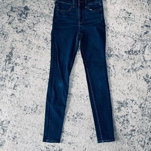 American Eagle Super Hi-Rise Jegging Dark Wash-4 LONG